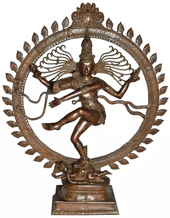 72" Large Black and Golden Nataraja (Dancing Lord Shiva) | Brass Statue