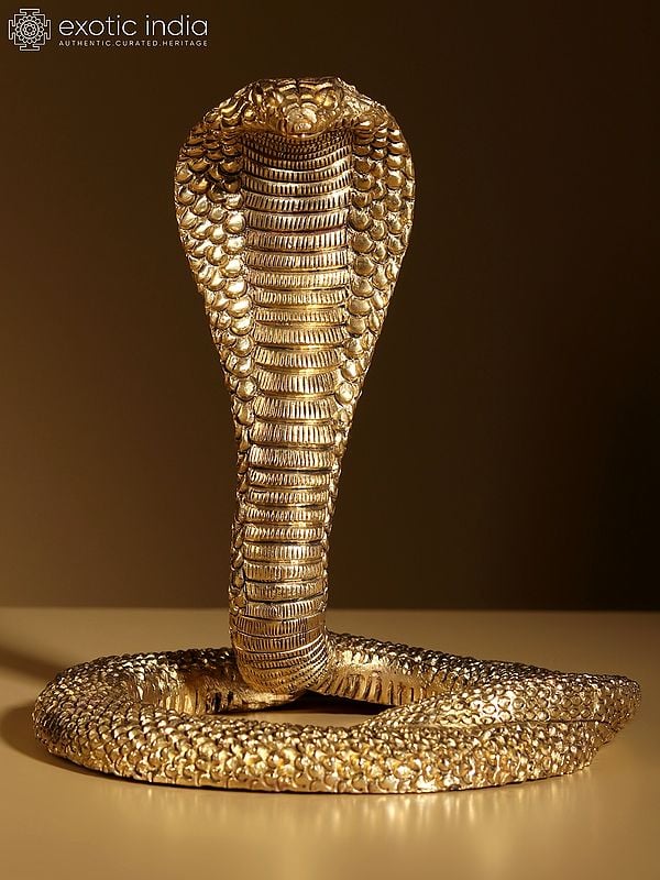 7" Brass Serpent Statue