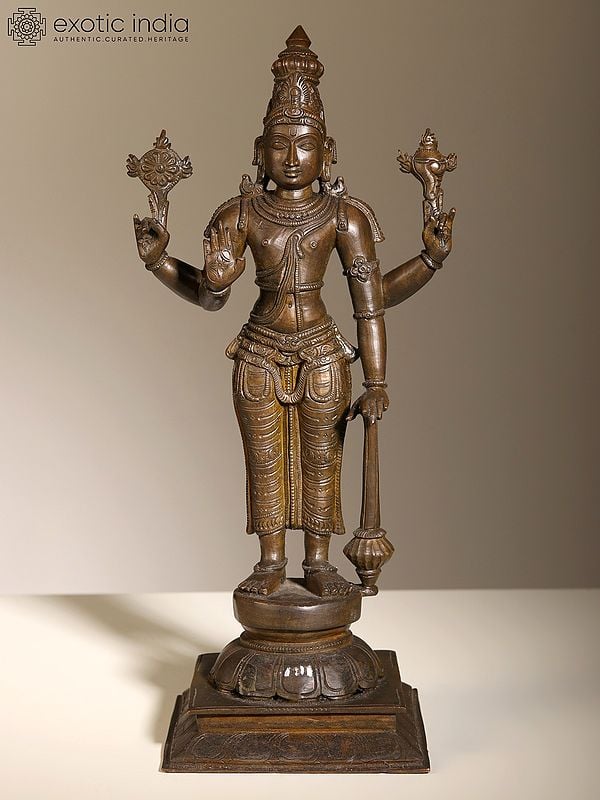 A Deeply Reassuring Sight (Bronze Sculpture of Bhagawan Vishnu)