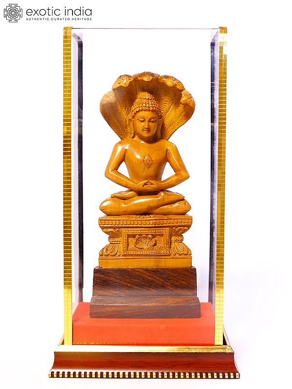 7" Muchalinda Buddha | Sandalwood Carved Statue