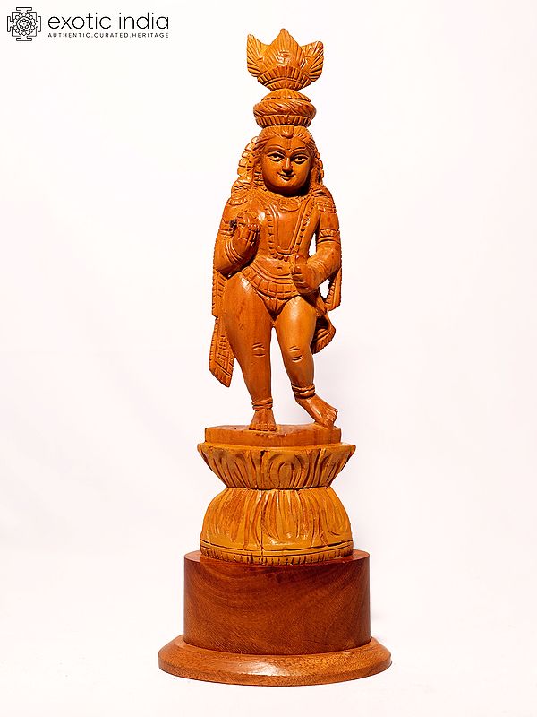 11" Baal Gopal | Sandalwood Carved Statue