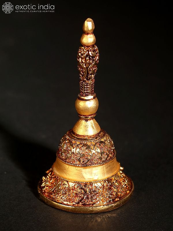 3" Handheld Bell | 24 Karat Gold Coated Copper