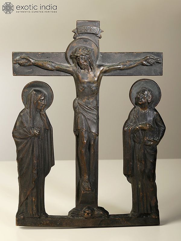 13" Bronze Crucifixion of Jesus | Wall Hanging