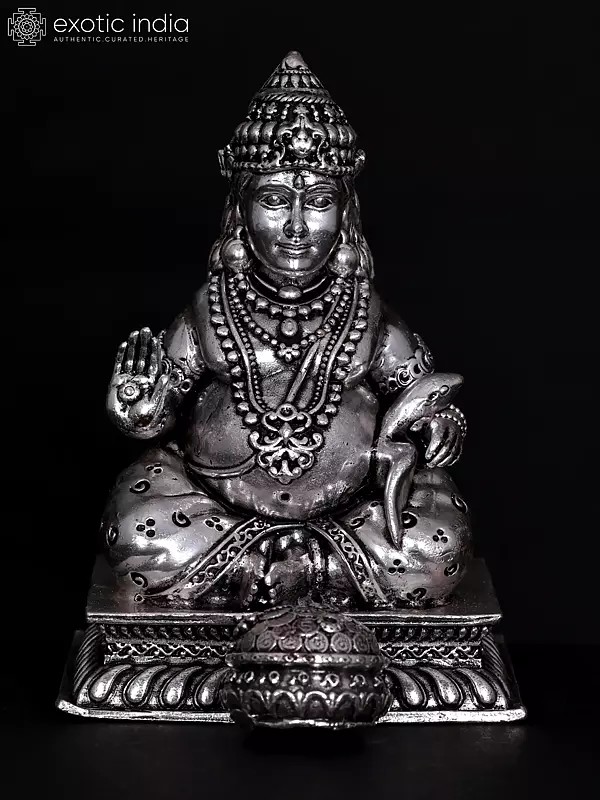 Small Superfine Blessing Lord Kubera Brass Statue (Multiple Sizes)