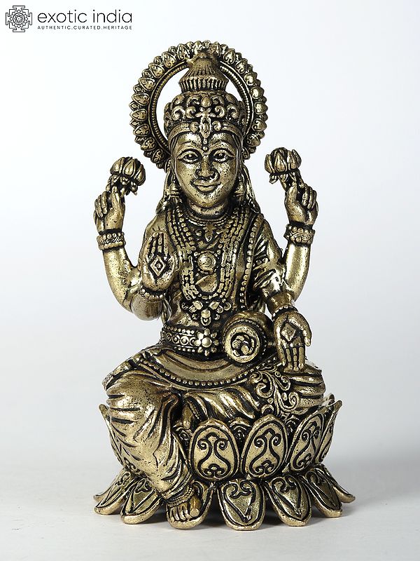 Small Blessing Goddess Lakshmi | Brass Statue
