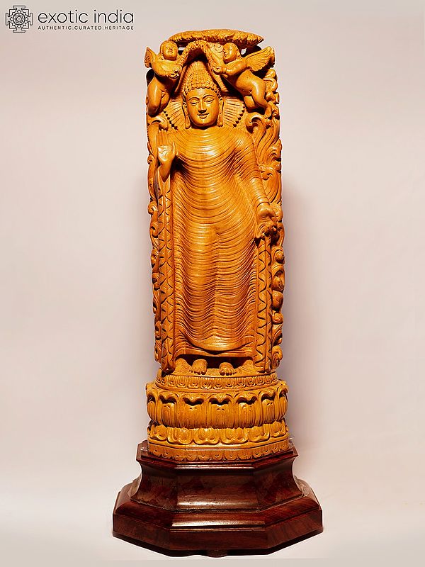 19" Beautiful Standing Statue Of Lord Buddha
