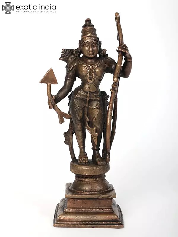 6" Small Lord Rama Copper Statue