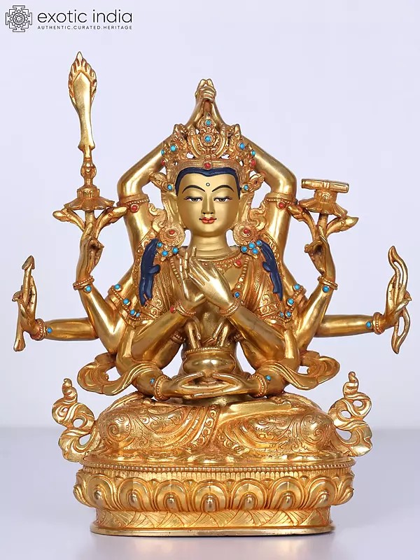 9" Manjushri Copper Statue from Nepal