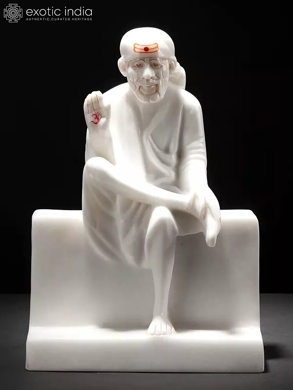11" Blessing Sai Baba Statue in Vietnam Marble