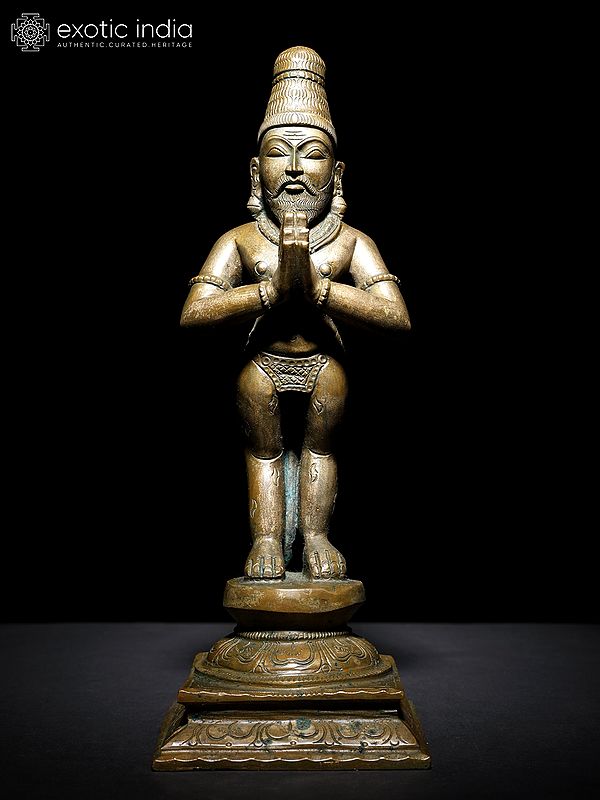 12" South Indian Saint with a Tail | Bronze Statue
