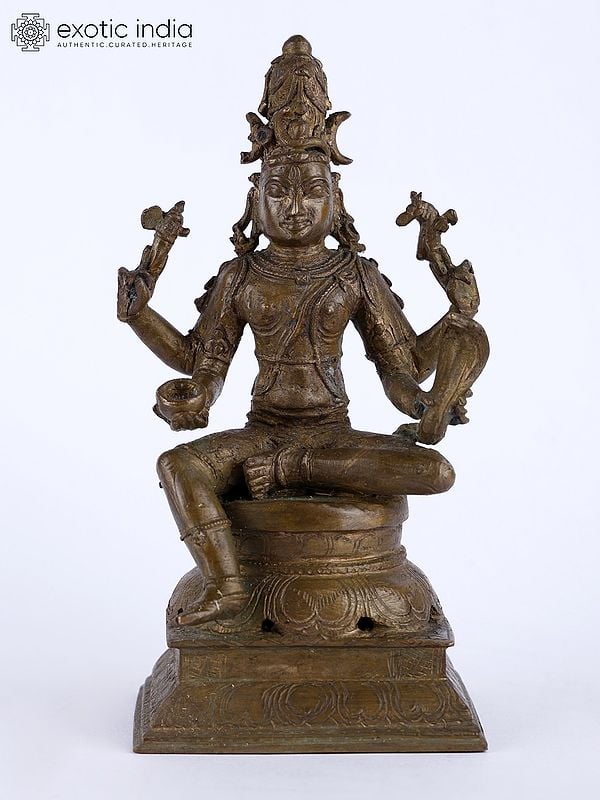 7" Lord Shiva as Vishapaharana | Bronze Statue
