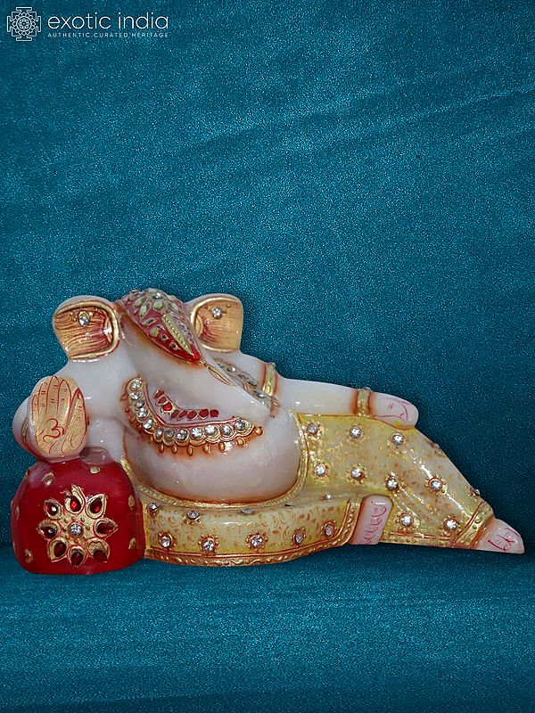 8" Decorative Ganapati With Color Shading | Symbol Of Prosperity
