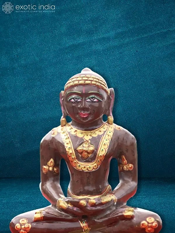 5" Handmade Mahavir Jain Statue | Decorative Showpiece