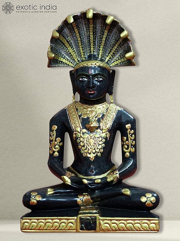 11" Decorative Parshwanath Statue | Hand Carved Idol