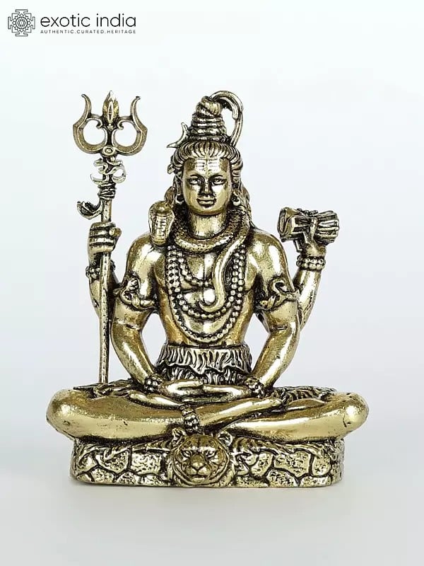 Superfine Sitting Lord Shiva Brass Statue | Different Sizes