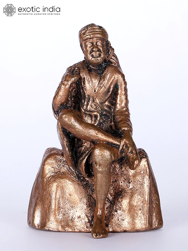 2" Small Blessing Sai Baba Copper Statue