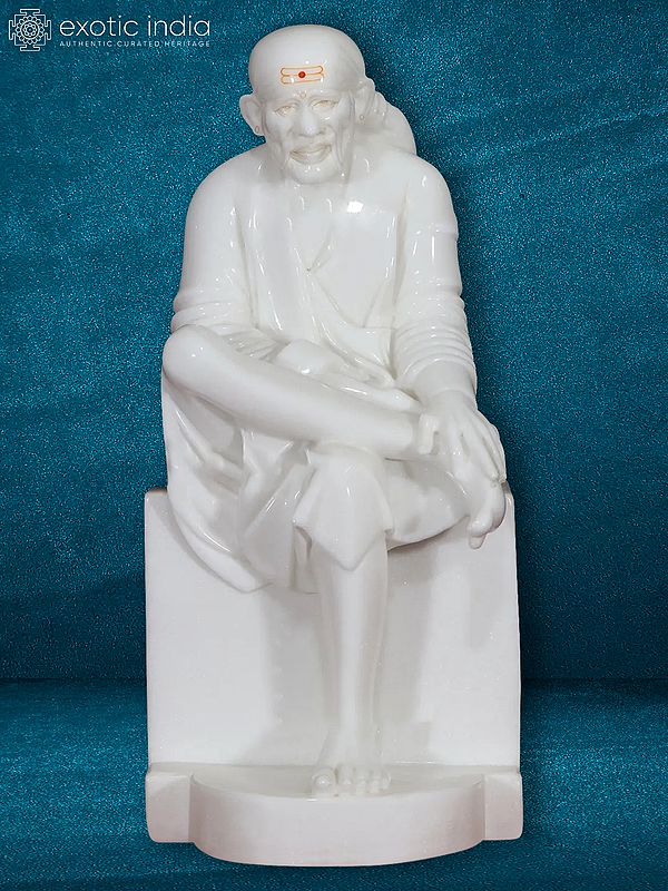 24" Handcrafted Sai Figurine | White Vietnam Marble Statue