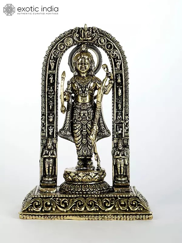 4" Small Ram Lalla Statue in Brass