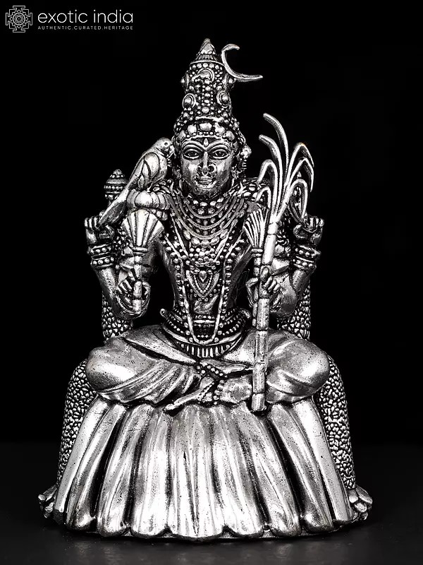 4" Small Goddess Rajarajeshvari | Brass Statue