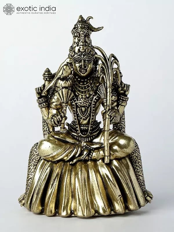 4" Small Goddess Rajarajeshvari | Brass Statue