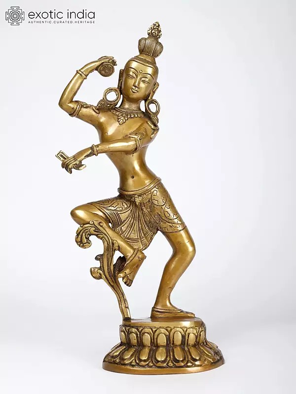 16" Dancing Lord Shiva Brass Statue