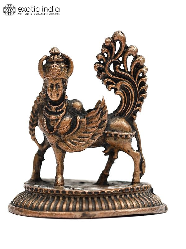 2" Small Kamadhenu Cow | Copper Statue