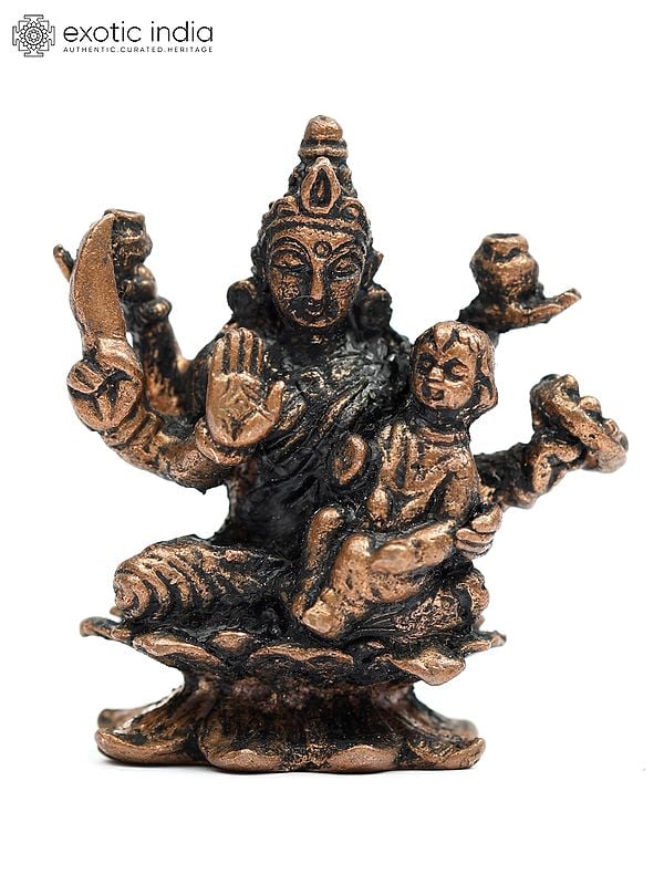 2" Small Santana Lakshmi | Copper Statue