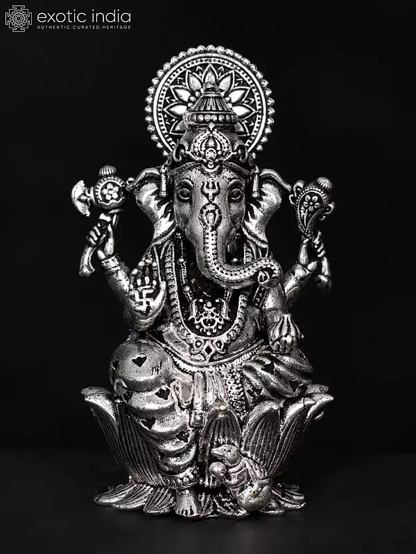 2" Small Superfine Blessing Lord Ganesha Brass Statue