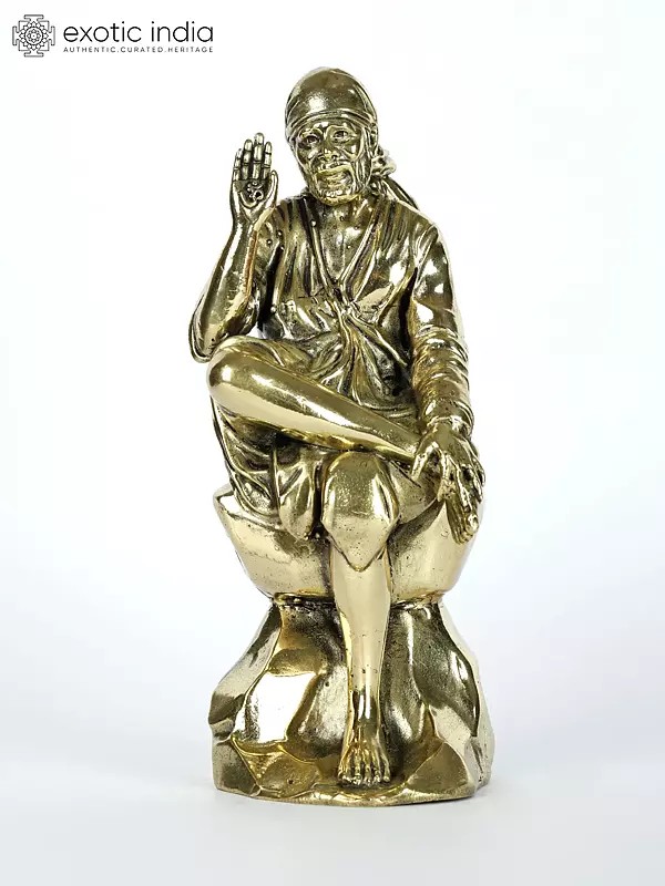 Superfine Blessing Sai Baba Brass Statue in Multiple Sizes