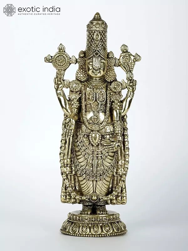 Small Superfine Tirupati Balaji (Venkateshvara) Statue in Brass | Multiple Sizes