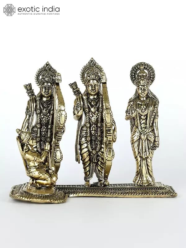 3" Small Superfine Shri Rama Darbar | Brass Statue