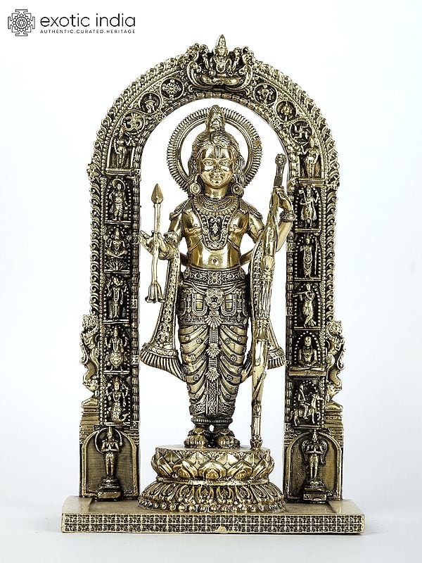 7" Superfine Ram Lalla Statue in Brass