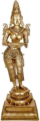 52" Large Size Deep Lakshmi in Brass | Handmade