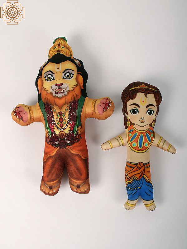 Lord Narasimha and Prahalad Soft Toy