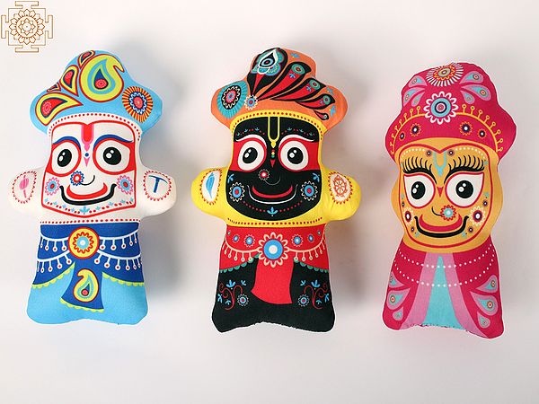 Lord Jagannatha, Baladeva and Lady Subhadra Soft Toy