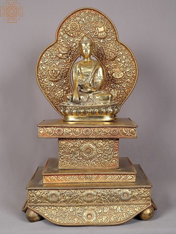 19" Shakyamuni Buddha with Throne