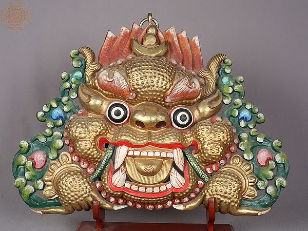 17" Bhairava Mask from Nepal (Without Stand) | Wall Hanging