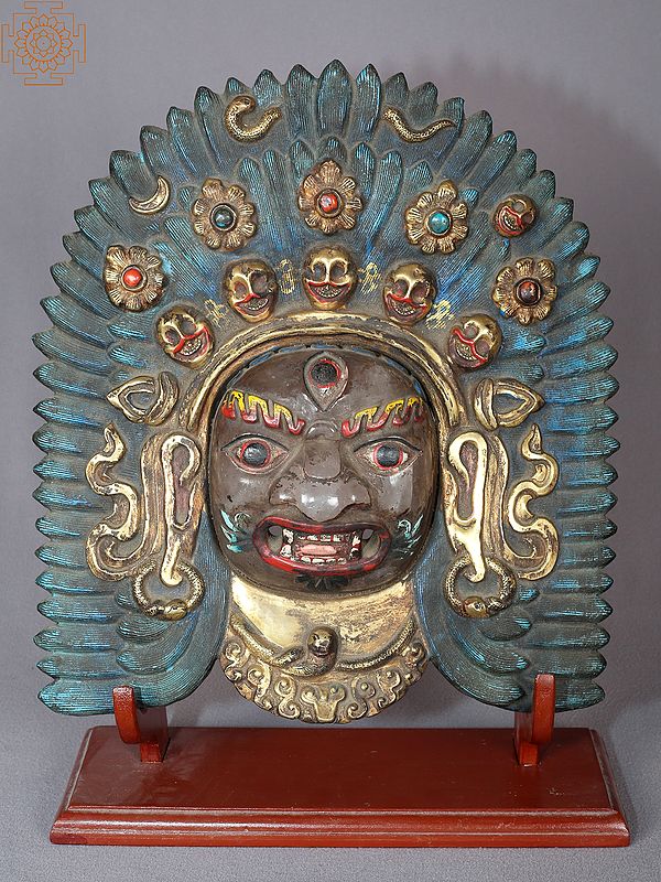11" Mask of Bhairava from Nepal | Wall Hanging
