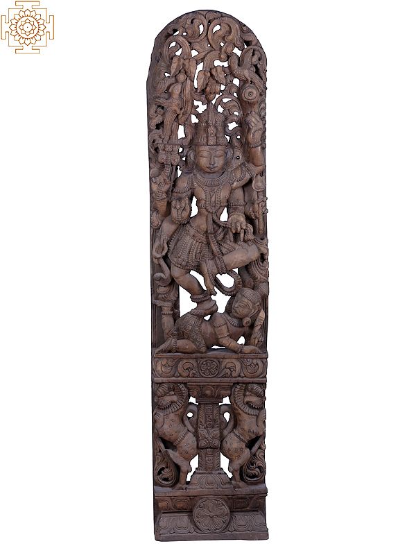 54" Large Wooden Lord Nataraja (Dancing Shiva)