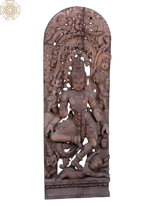 54" Large Wooden Lord Nataraja (Dancing Shiva)