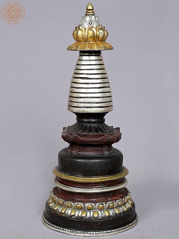 12" Copper Stupa from Nepal