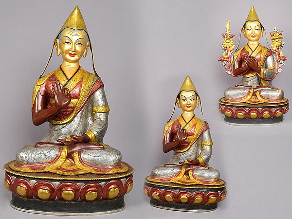 The Founder of Gelugpa Order- Tsongkhapa (Set of 3) from Nepal