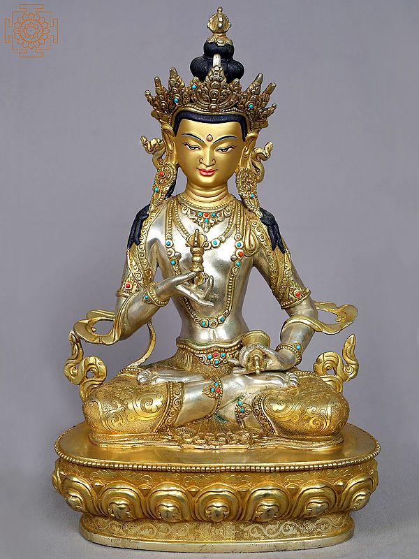 15" Vajrasattva Copper Statue from Nepal