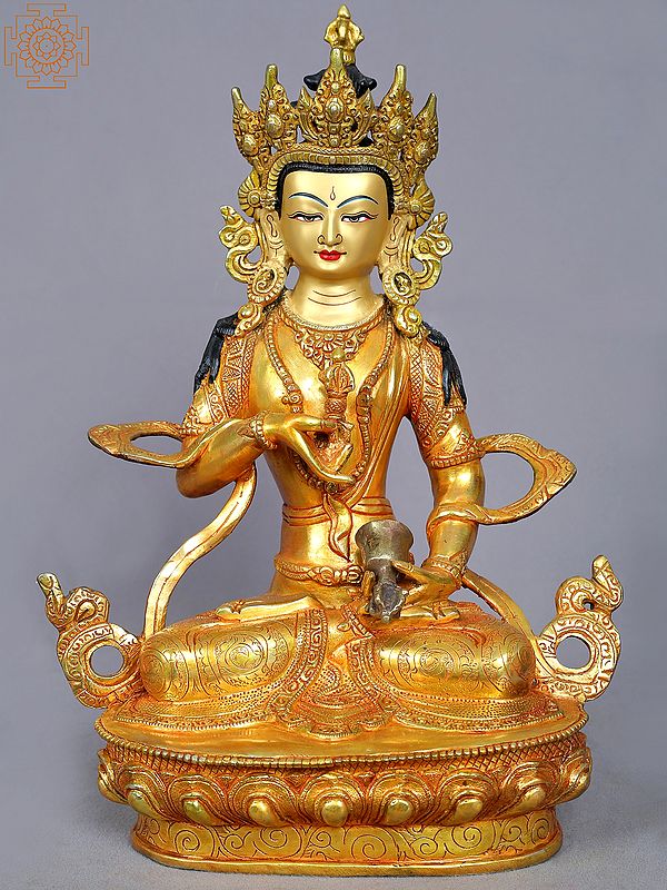 13" Vajrasattva Copper Statue from Nepal | Buddhist Deity Idols