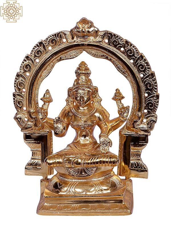9" Brass Goddess Lakshmi