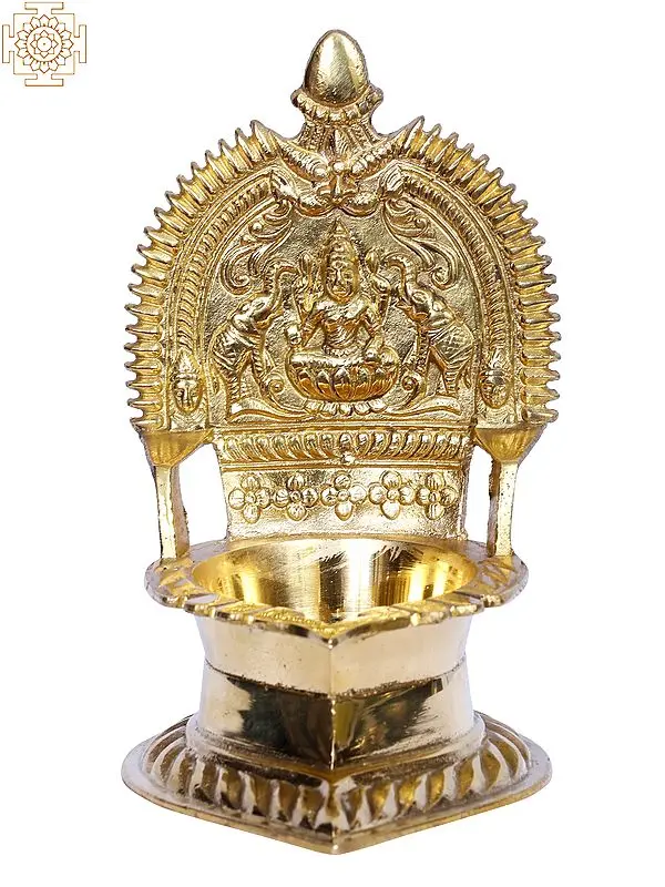 5" Brass Gajalakshmi Lamp (Diya)