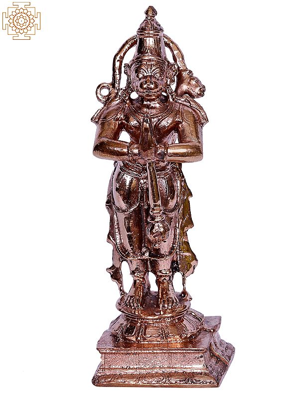 4" Bronze Standing Lord Hanuman in Namaskar Mudra