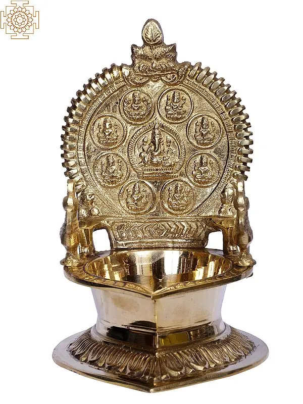 7" Brass Ashtalakshmi Deep