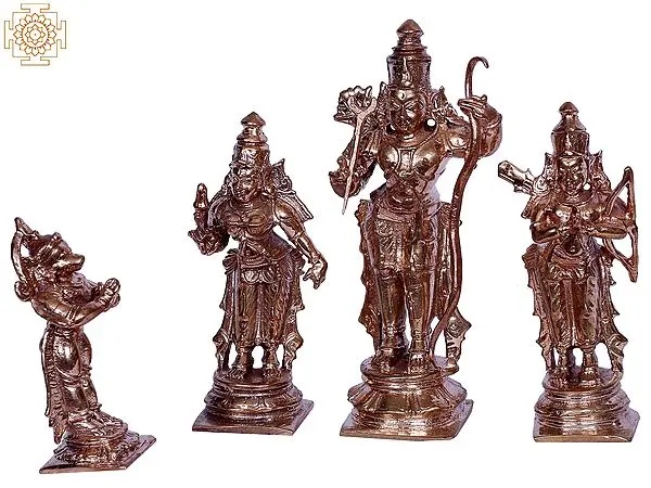 6" Bronze Shri Ram Darbar Sculpture