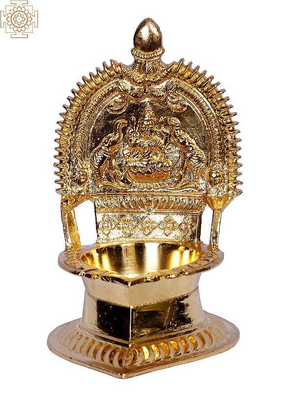 5" Brass Gajalakshmi Lamp